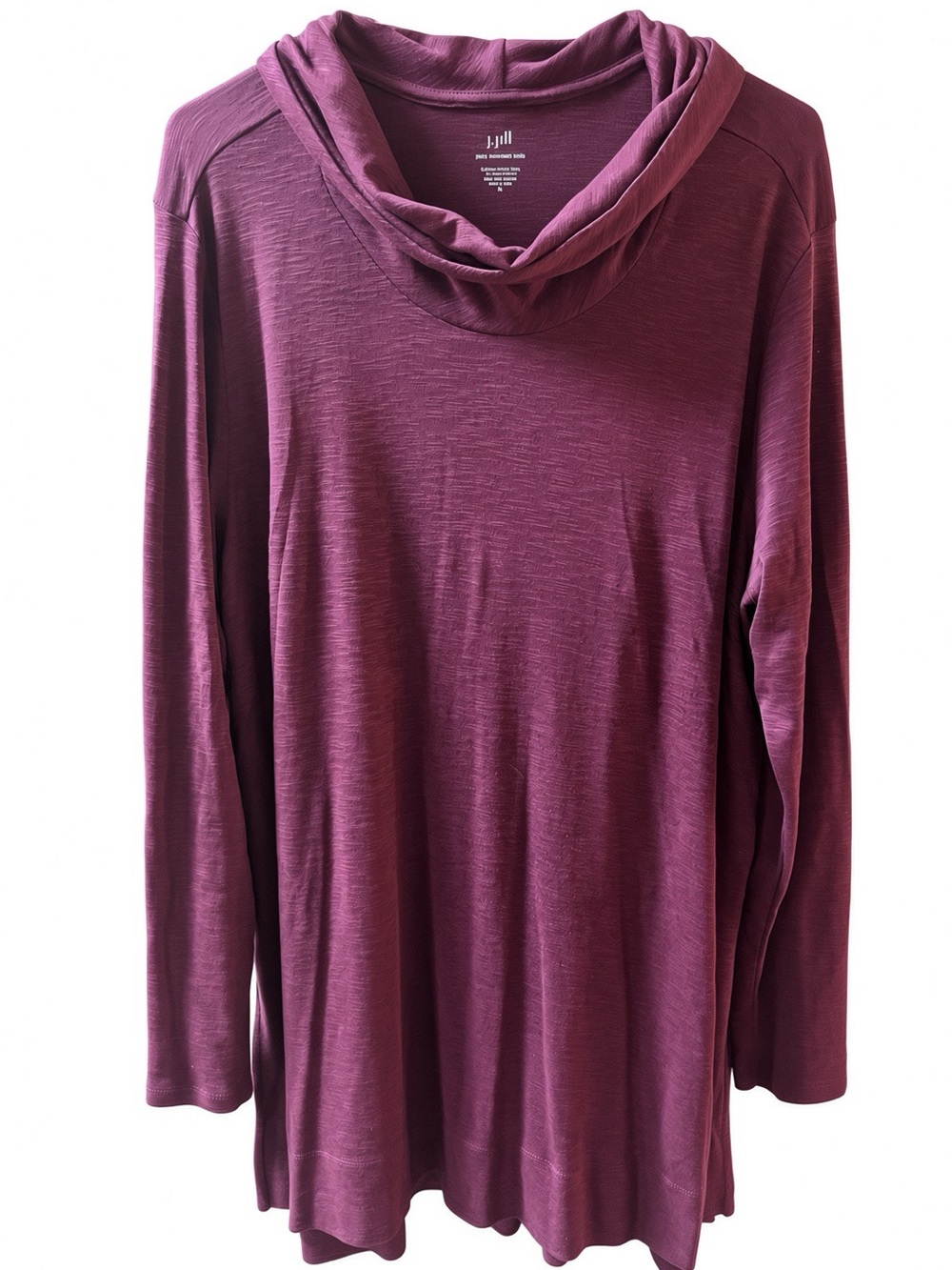 NWOT J.Jill Pima Cowl Neck Tunic XL Maroon